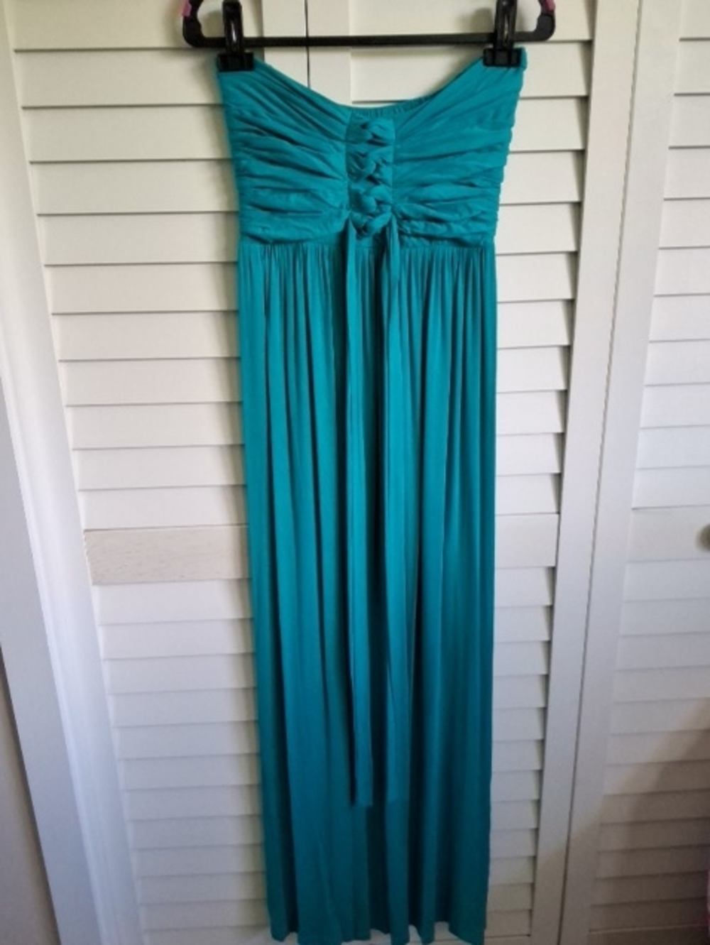 Strapless Teal Maxi Dress - Catwalk Studia